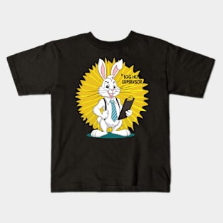 Professional Bunny Egg Hunt Supervisor Easter Funny Kids T-Shirt
